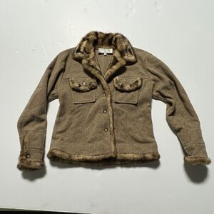 Tasha Polizzi T.P. SaddleBlanket & Co. Coat Faux Fur Western Jacket Medium